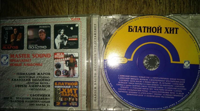 сд сборник шансон БЛАТНОЙ ХИТ СПЕЦВЫПУСК 2002 - миниатюра 2