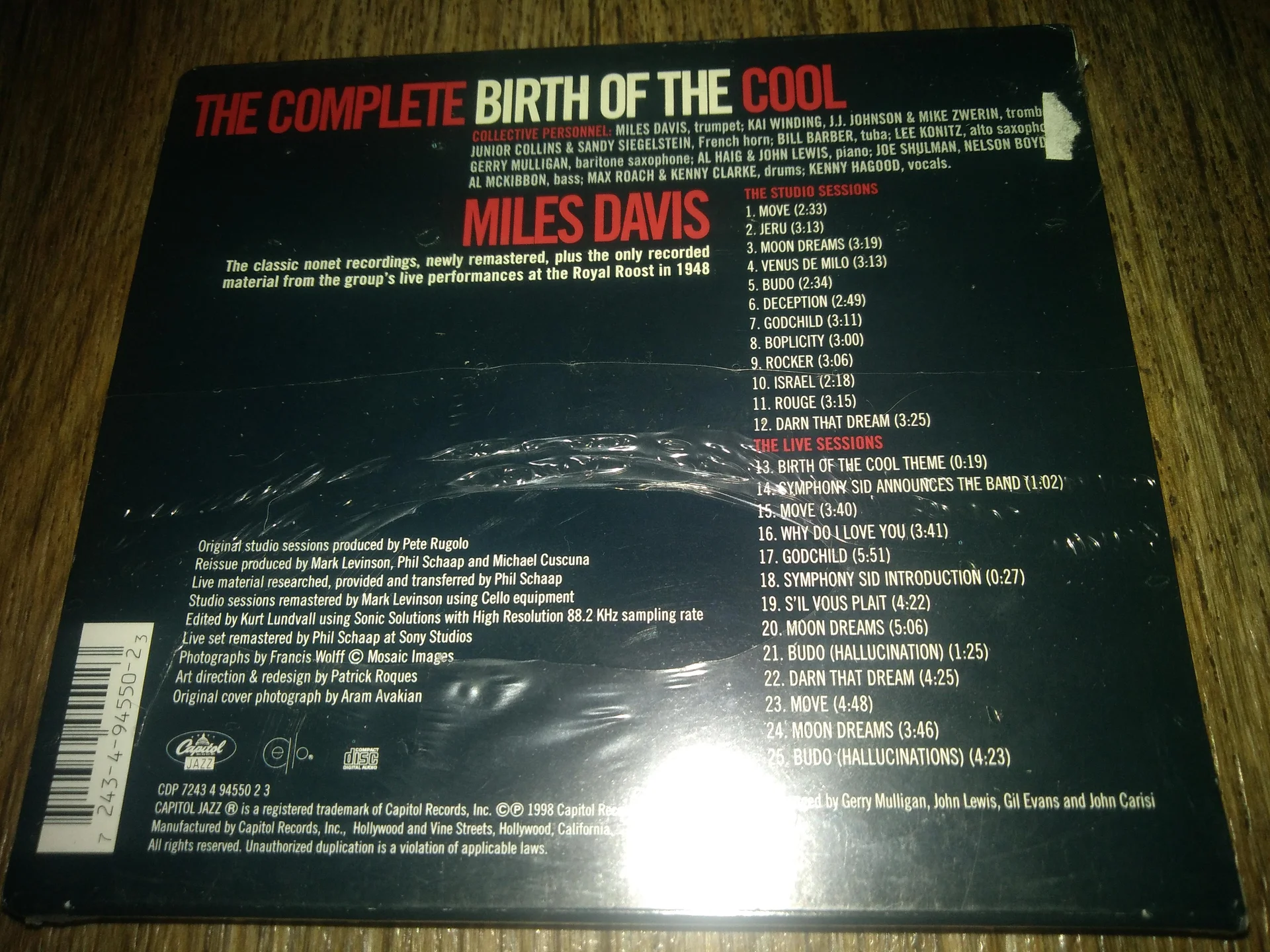 CD Miles Davis The Complete Birth Of The Cool Original запечатанный новый - миниатюра 2