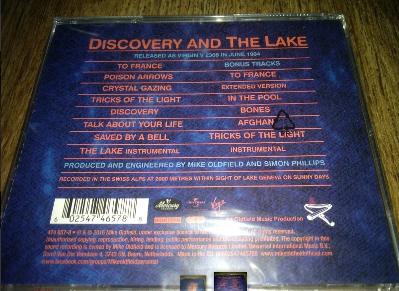 сд MIKE OLDFIELD - "DISCOVERY" 1984, 2016 MADE IN EU запечатанный - миниатюра 2