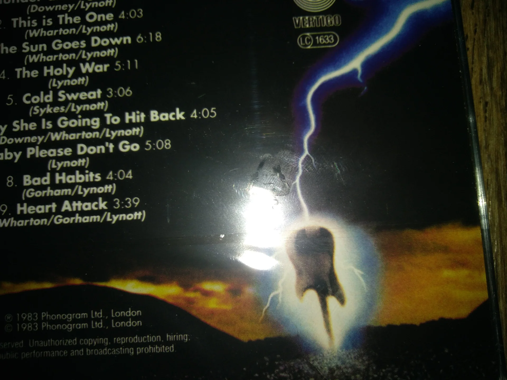 сд THIN LIZZY - Thunder And Lightning, 1983 Europe Sealed запечатанный - миниатюра 2