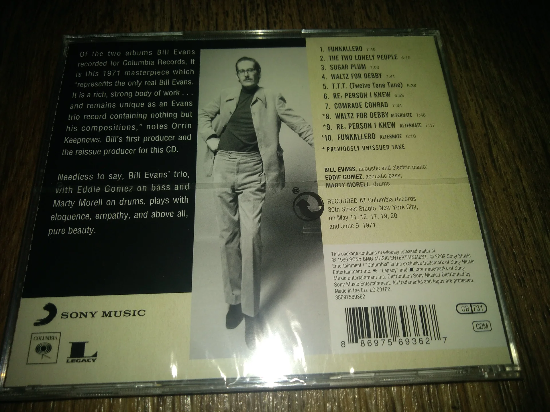 ДЖАЗ сд Bill Evans - The Bill Evans Album (CD) 2009 Columbia EU фирменный запечатан - миниатюра 2