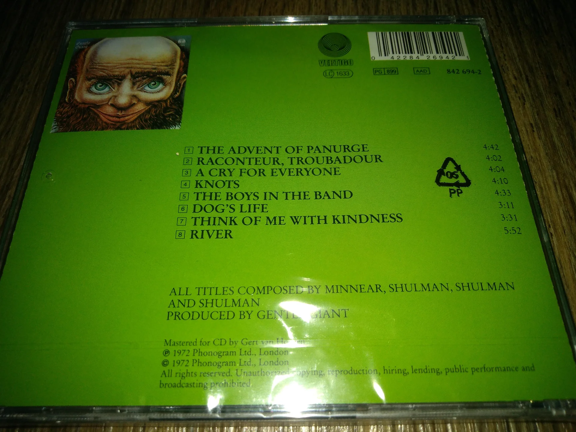 сд GENTLE GIANT - OCTOPUS 1972 Europe Sealed фирменный Европа запечатан - миниатюра 2