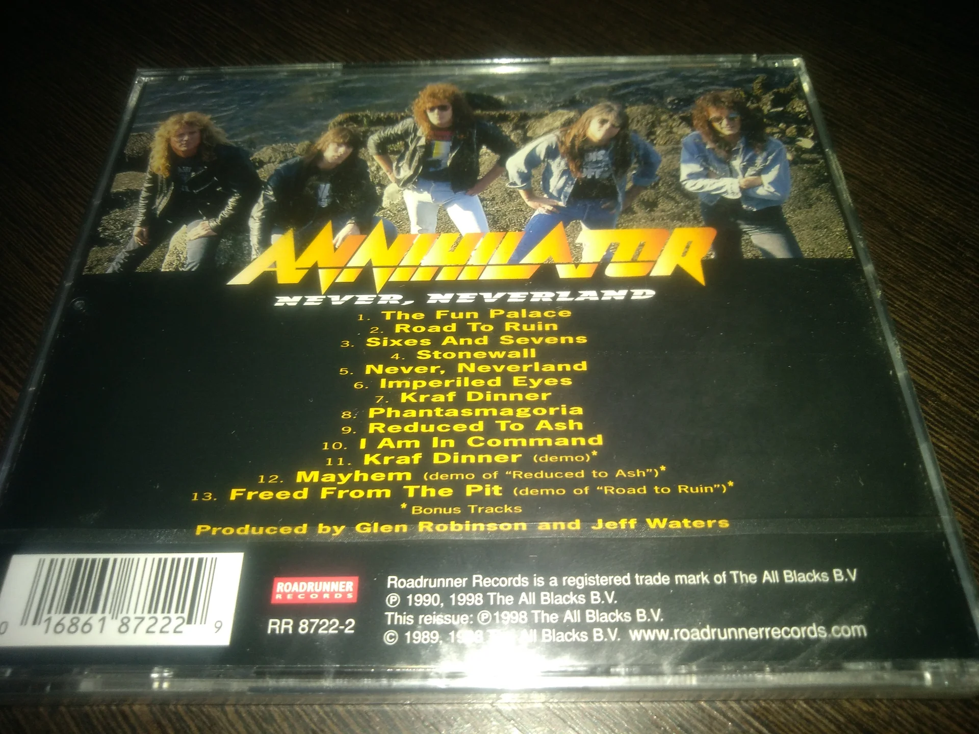 сд ANNIHILATOR - Never, Neverland 1990 - ROADRUNNER EUR фирменный запечатанный - миниатюра 2