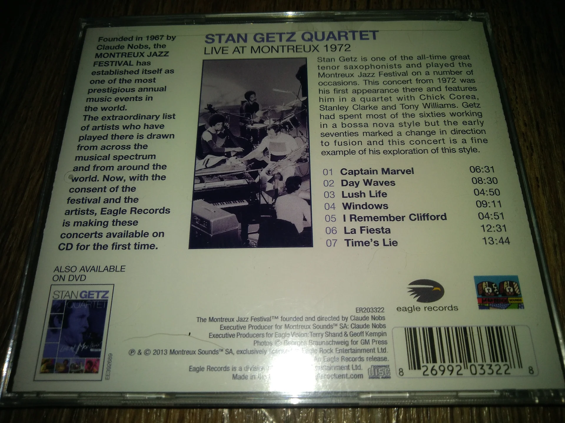 CD Stan Getz Quartet Live At Montreux 1972 USA запечатанный ДЖАЗ - миниатюра 2