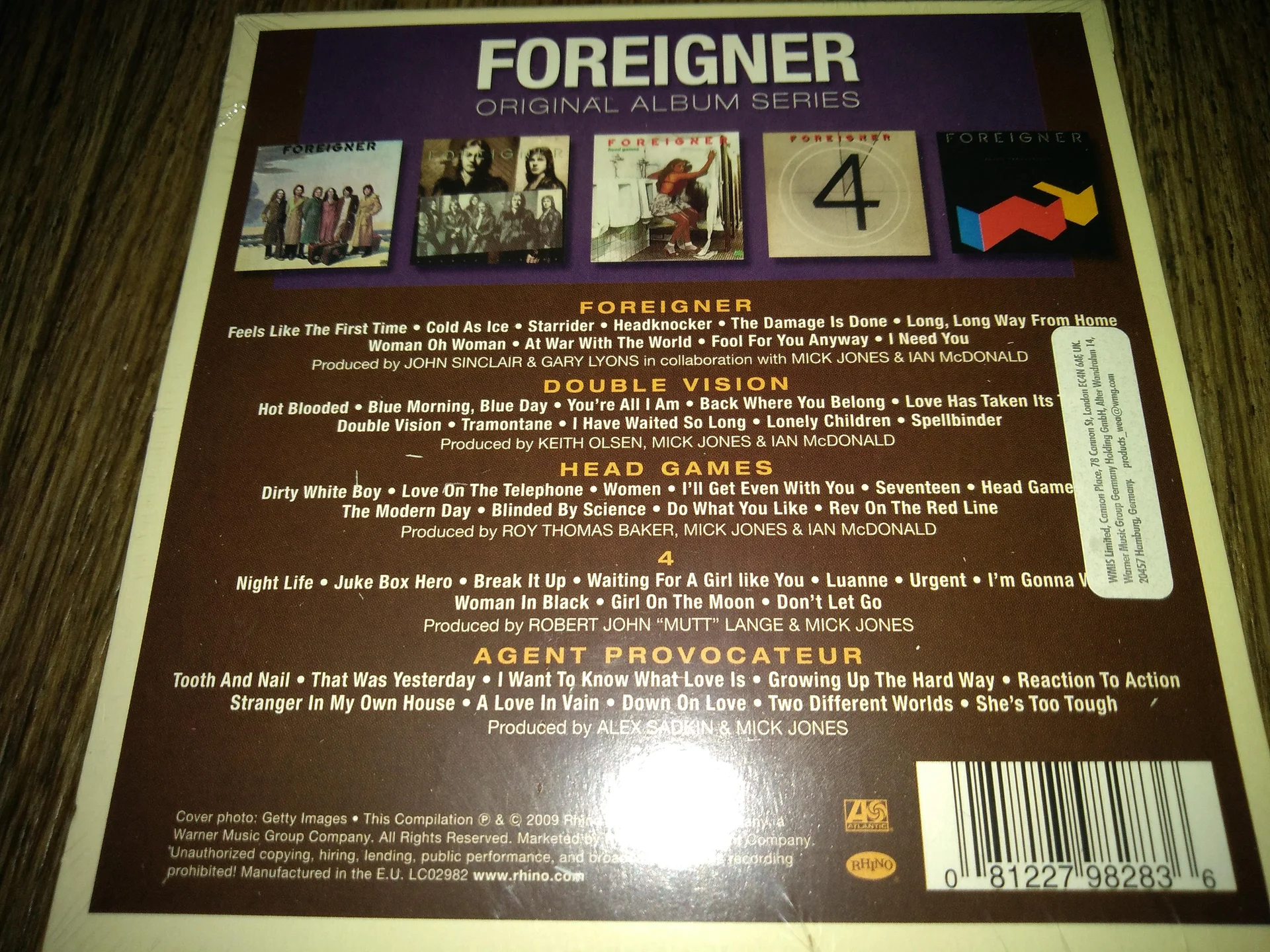 сд Foreigner - Original Album Series (5CD) 2010 Atlantic Запечатан Европе Made in EU - миниатюра 2