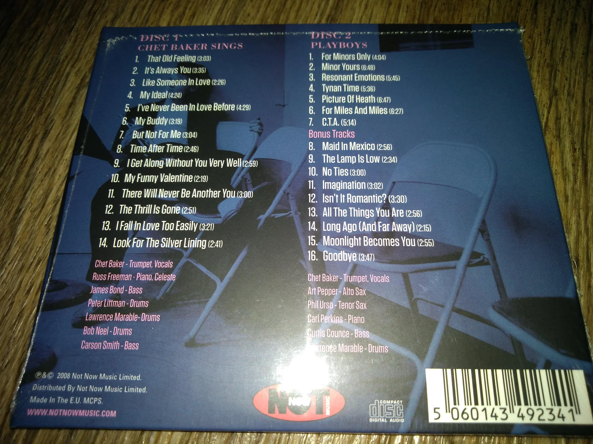 Baker Chet - My Funny Valentine (2CD Digisleeve Made in EU CD Новый Запечатан) - миниатюра 2