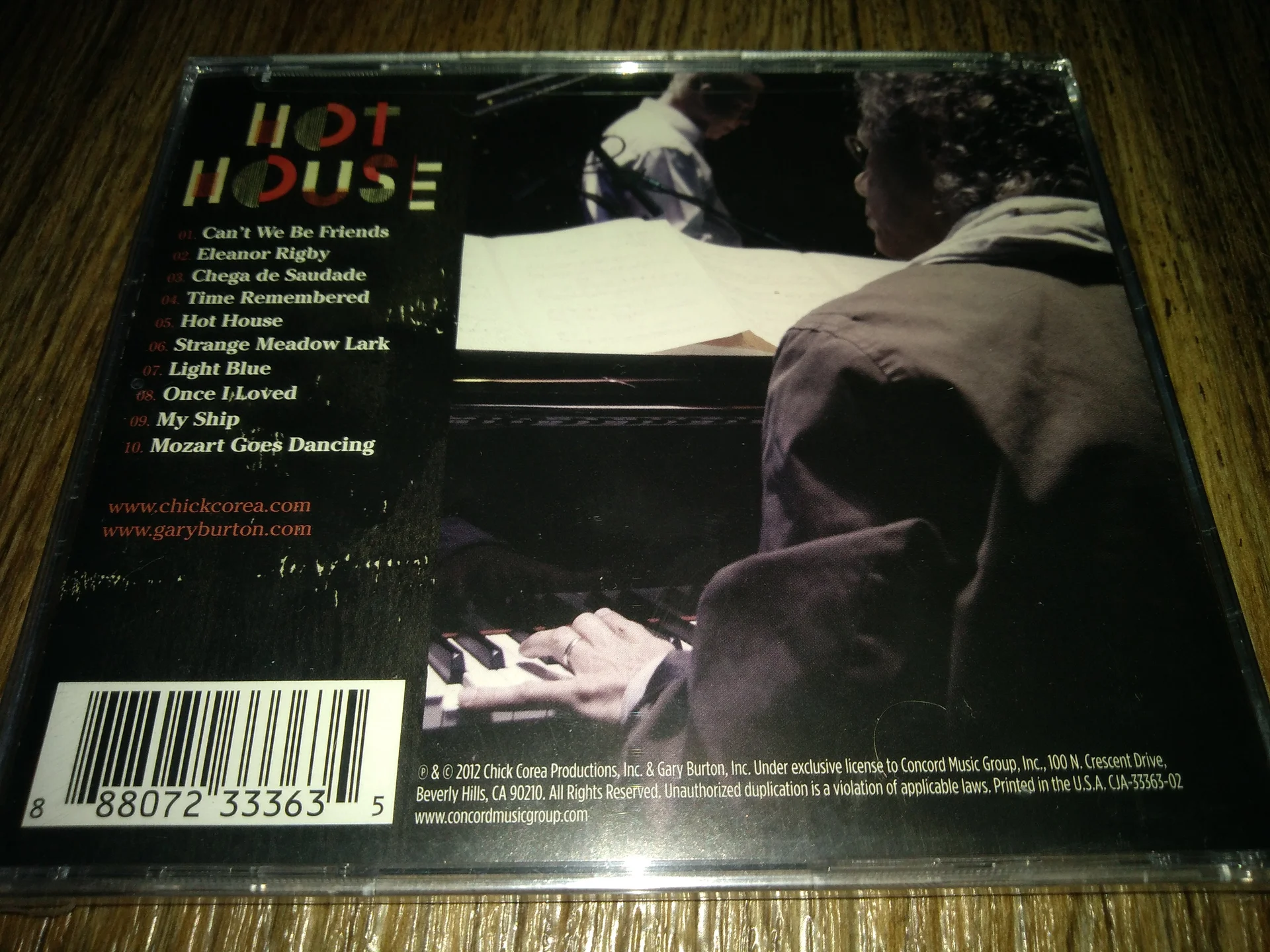 CD Chick Corea & Gary Burton Hot House Original Album USA запечатанный новый - миниатюра 2