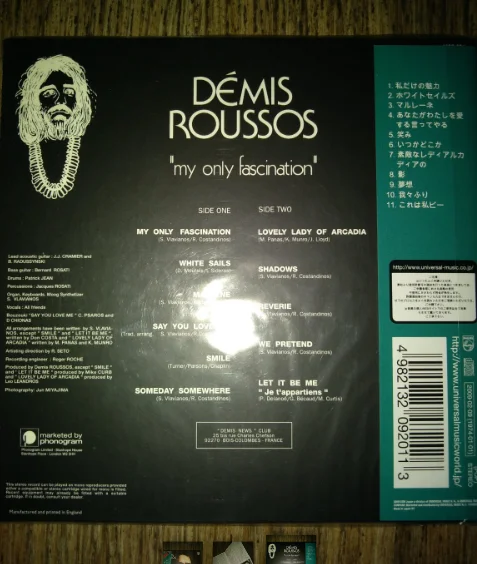 сд Demis Roussos - My Only Fascination (1974)(mini-vinyl) - миниатюра 3