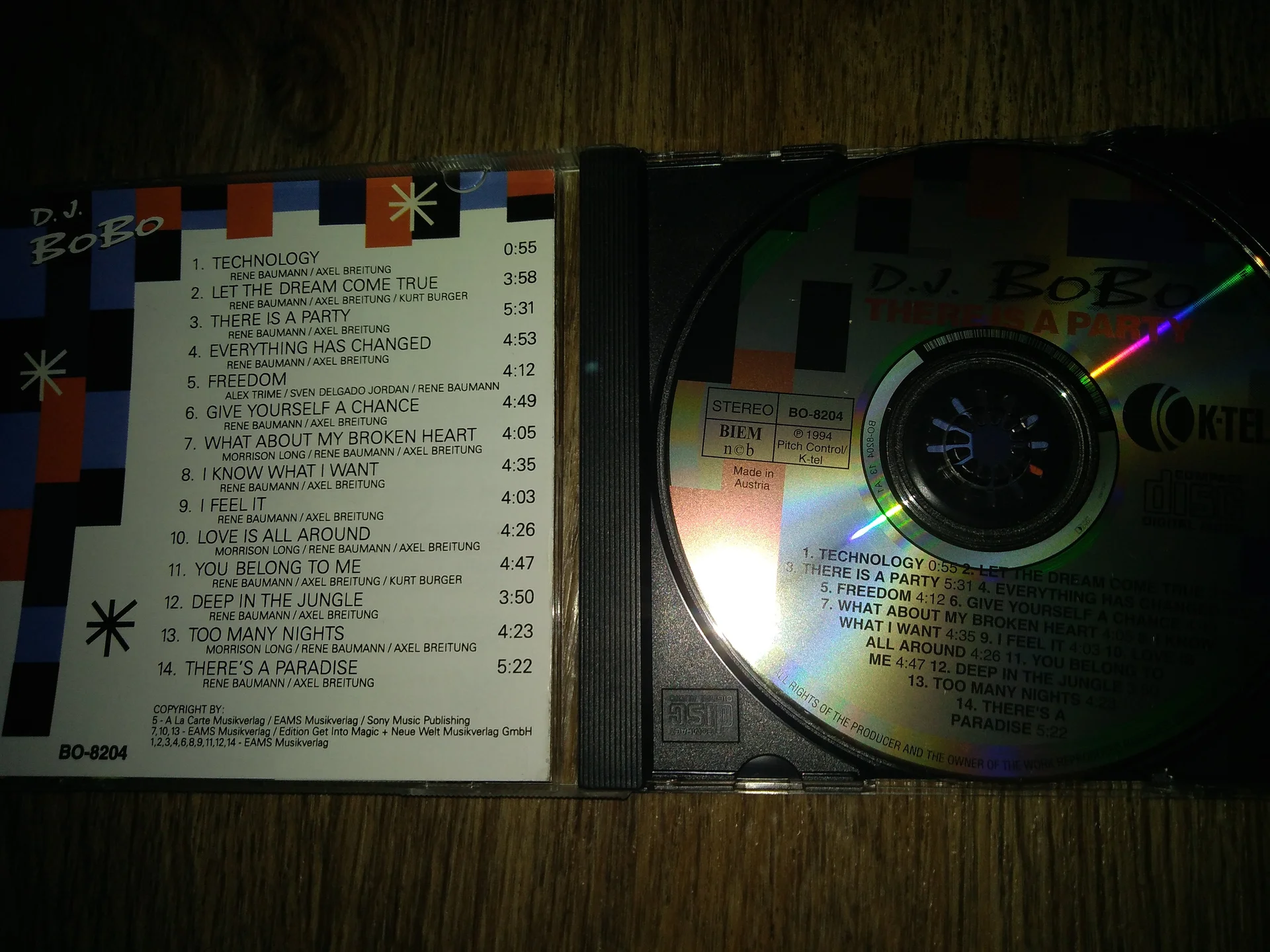 сд DJ BOBO - 1994 - There Is A Party RUS киви новый - миниатюра 2