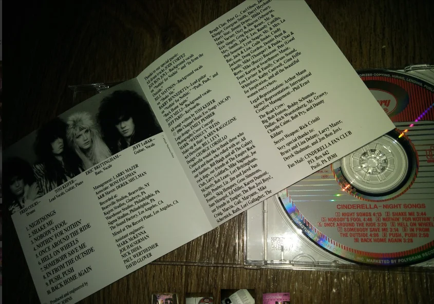 сд Cinderella ‎– Night Songs 1986  Release ru новый. - миниатюра 2