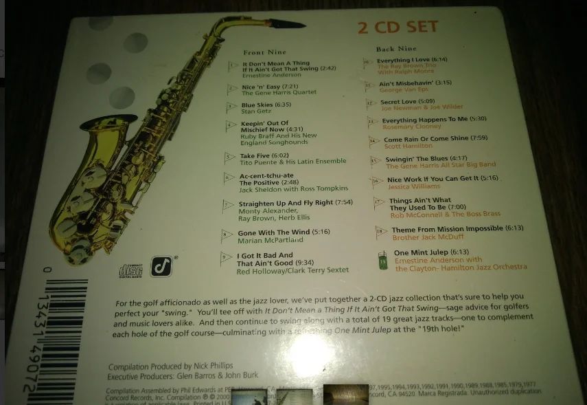 сд CD Jazz At The 19th Hole 2 CD джаз сборник запечатанный - миниатюра 2