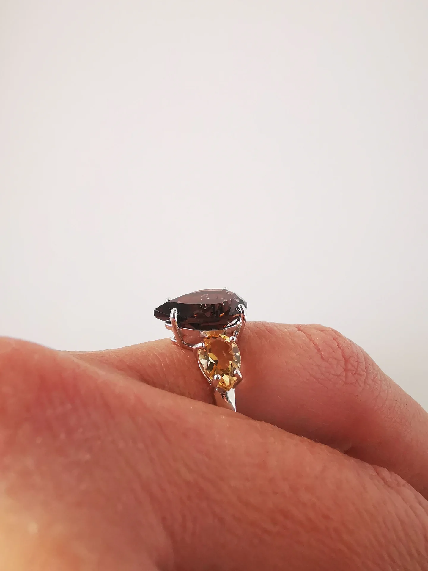 Серебряное кольцо с топазом и цитрином 16,5 р - миниатюра 10