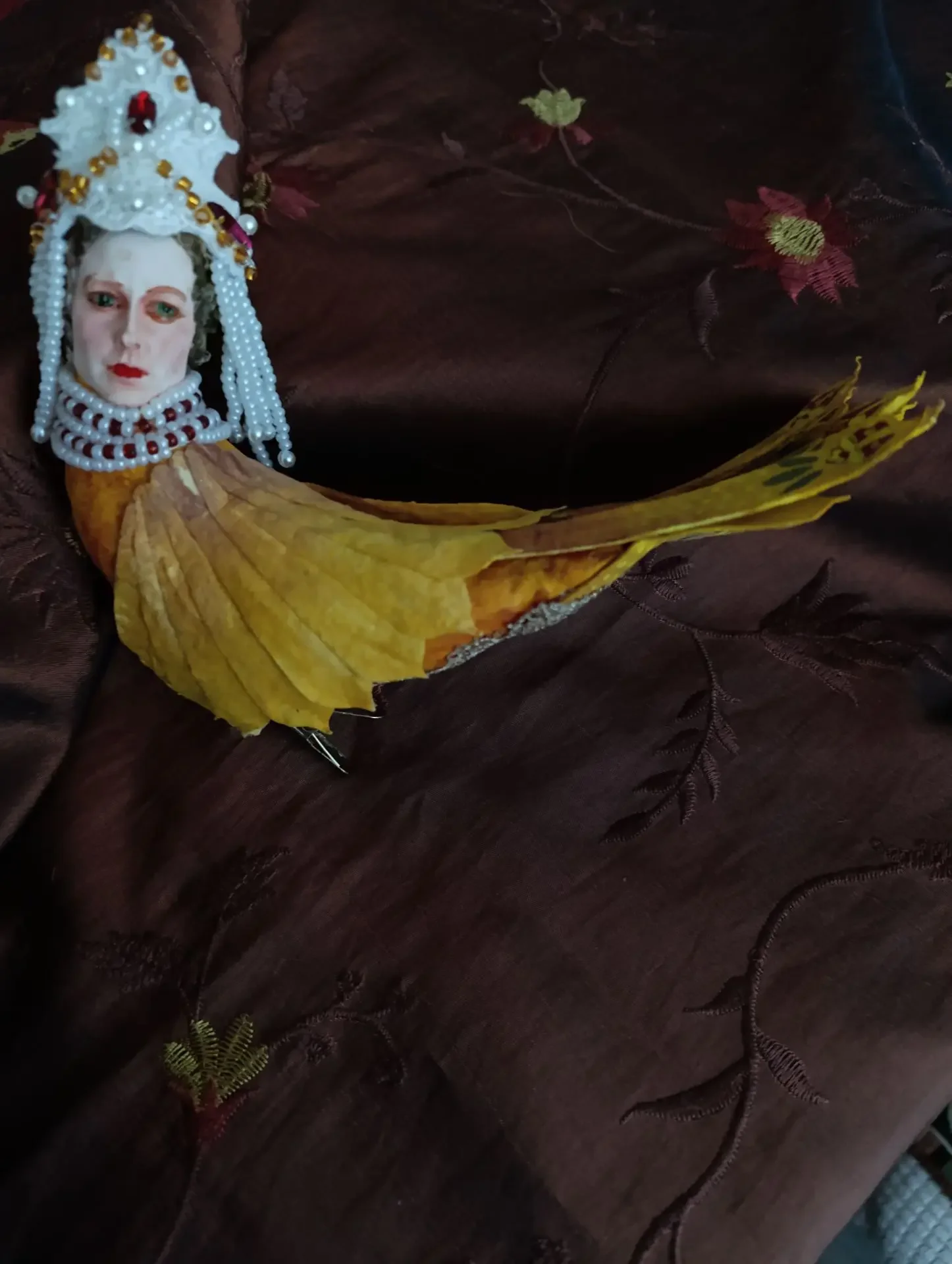 Ёлочная игрушка Птица Сирин - миниатюра 2