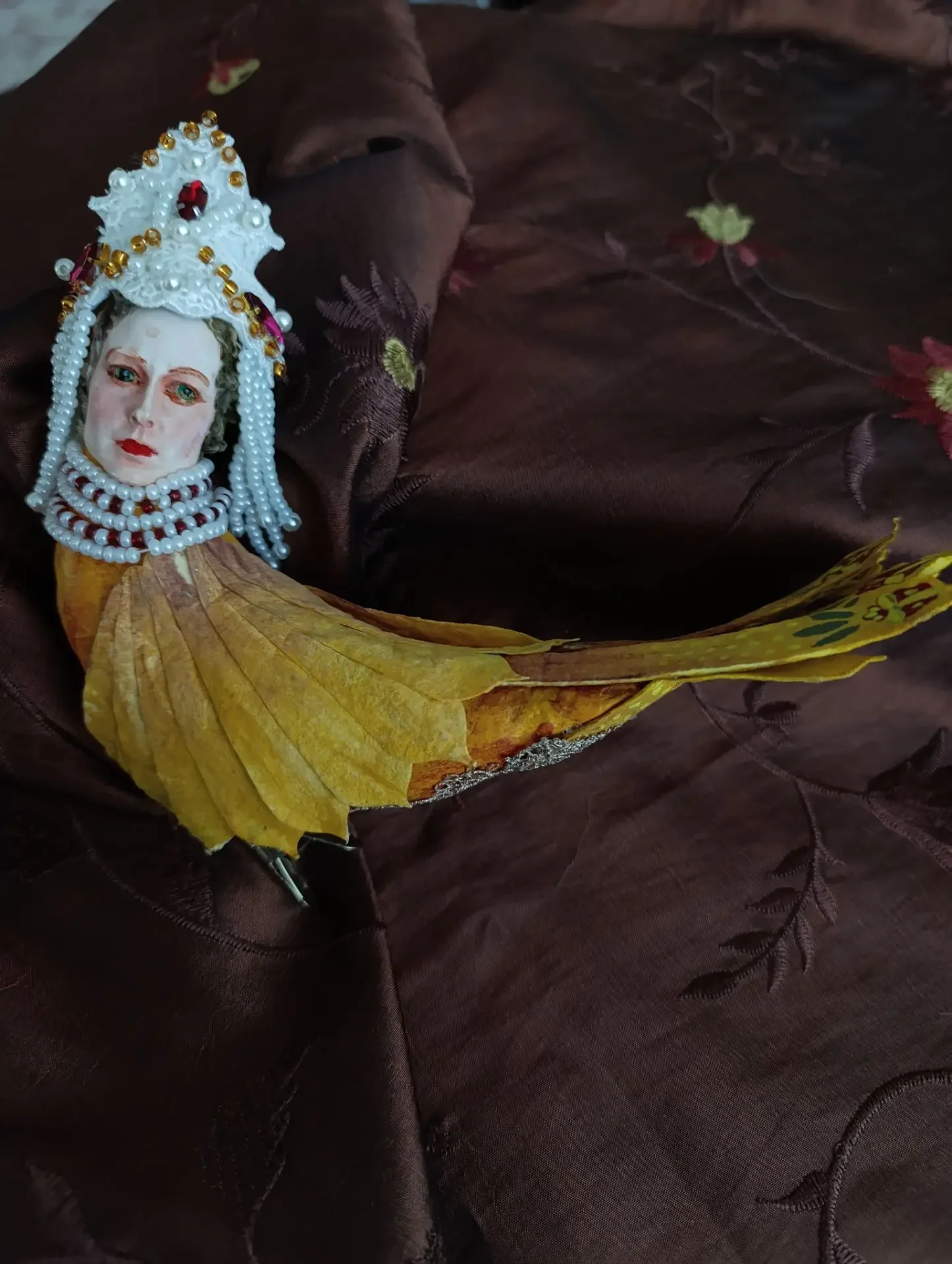 Ёлочная игрушка Птица Сирин - миниатюра 3