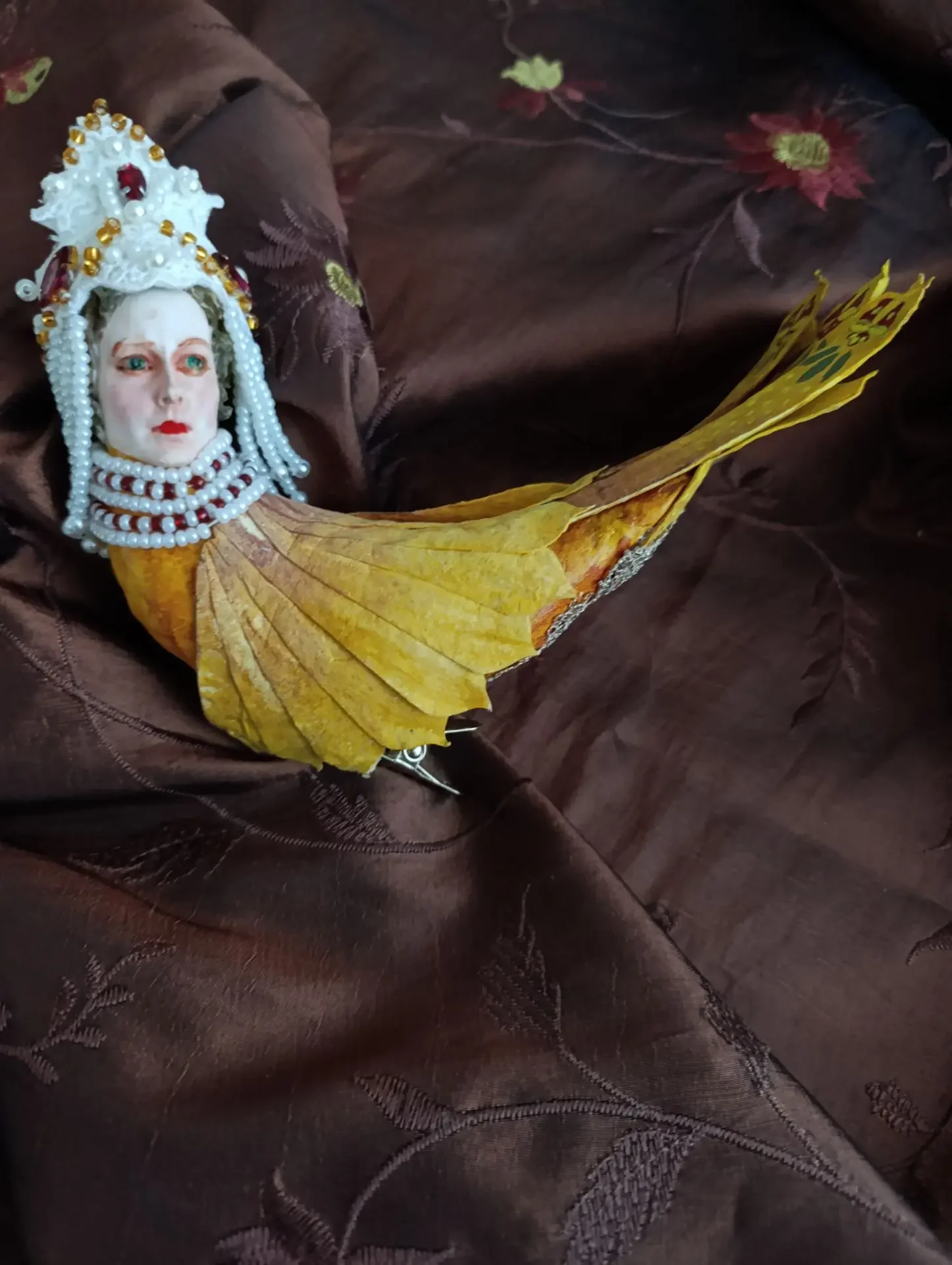 Ёлочная игрушка Птица Сирин - миниатюра 4
