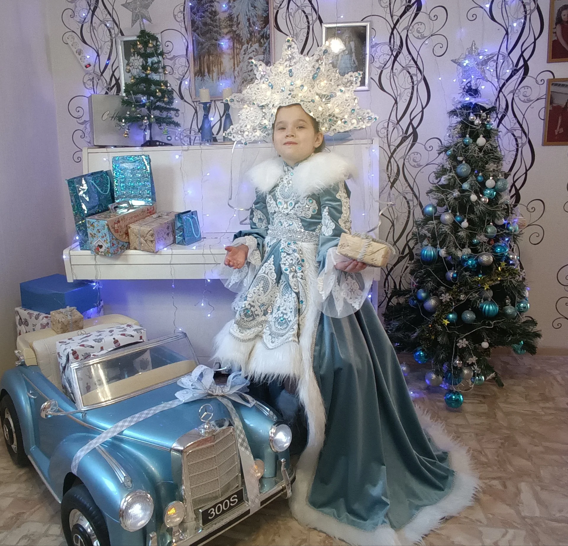 Костюм снегурочки детский 134 - миниатюра 8