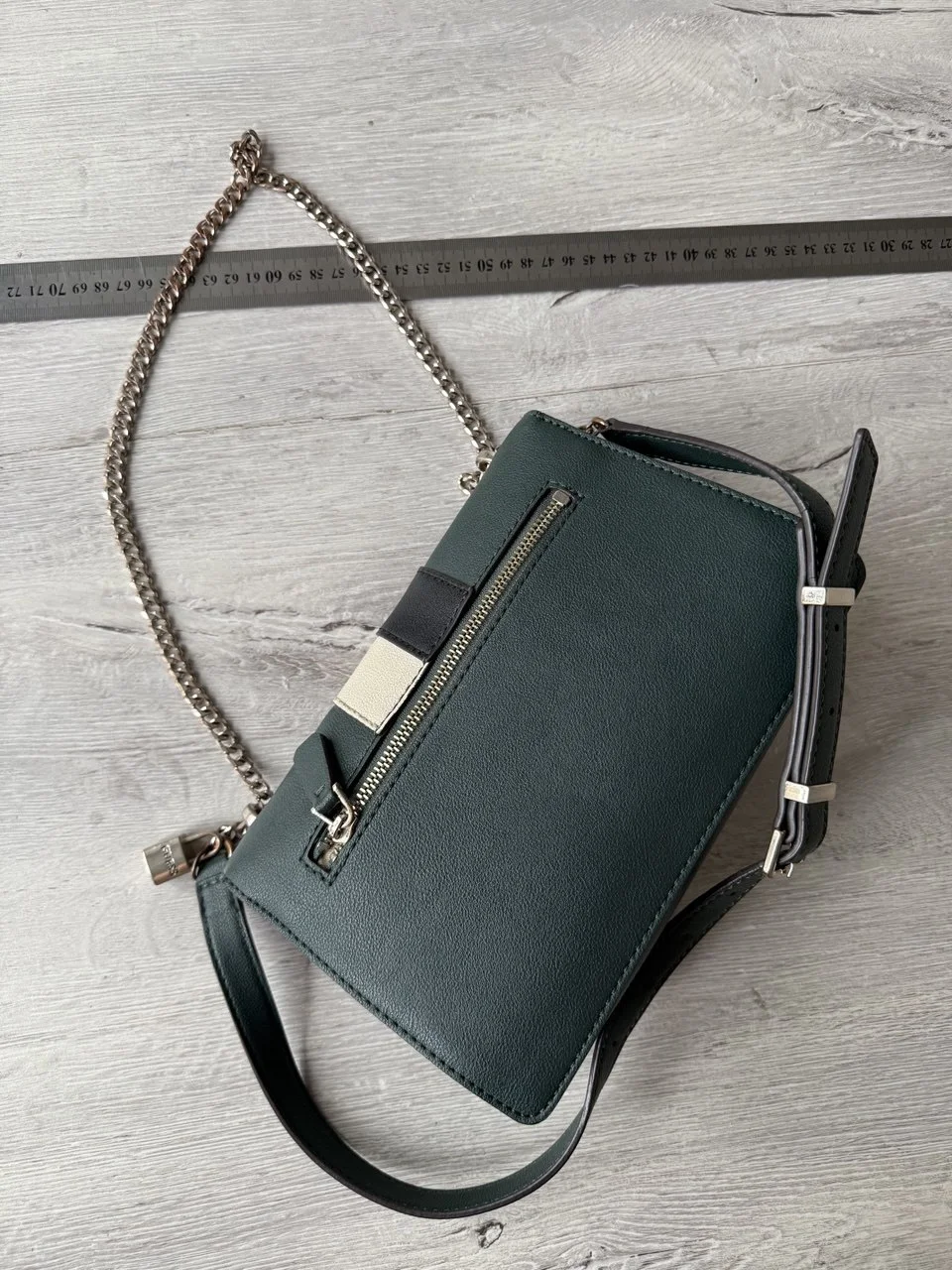 Сумка GUESS женская из зеленой кожи - миниатюра 8