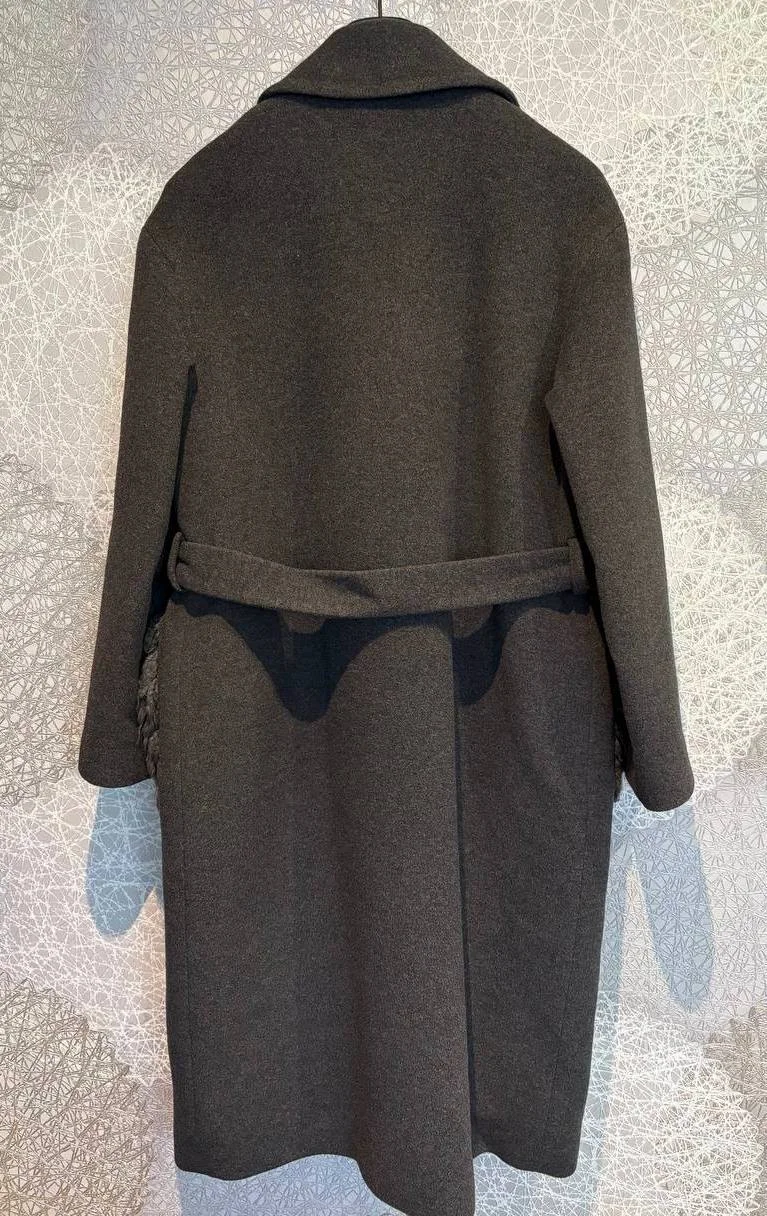 Женское шерстяное пальто Emporio Armani, оригинал - миниатюра 3