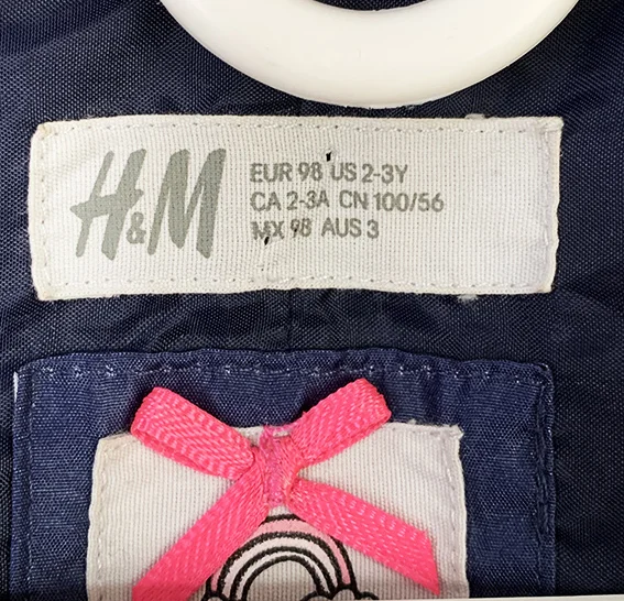 Ветровка H&M с единорогами 2-4 годика 98 см - миниатюра 3