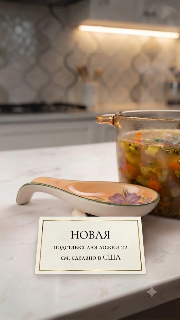 Новые керамические подставки для ложки в упаковке - миниатюра 3