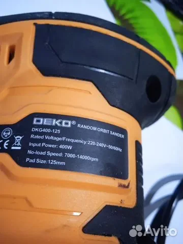 Эксцентриковая сетевая шлифмашина deko DKG400-125 - миниатюра 3
