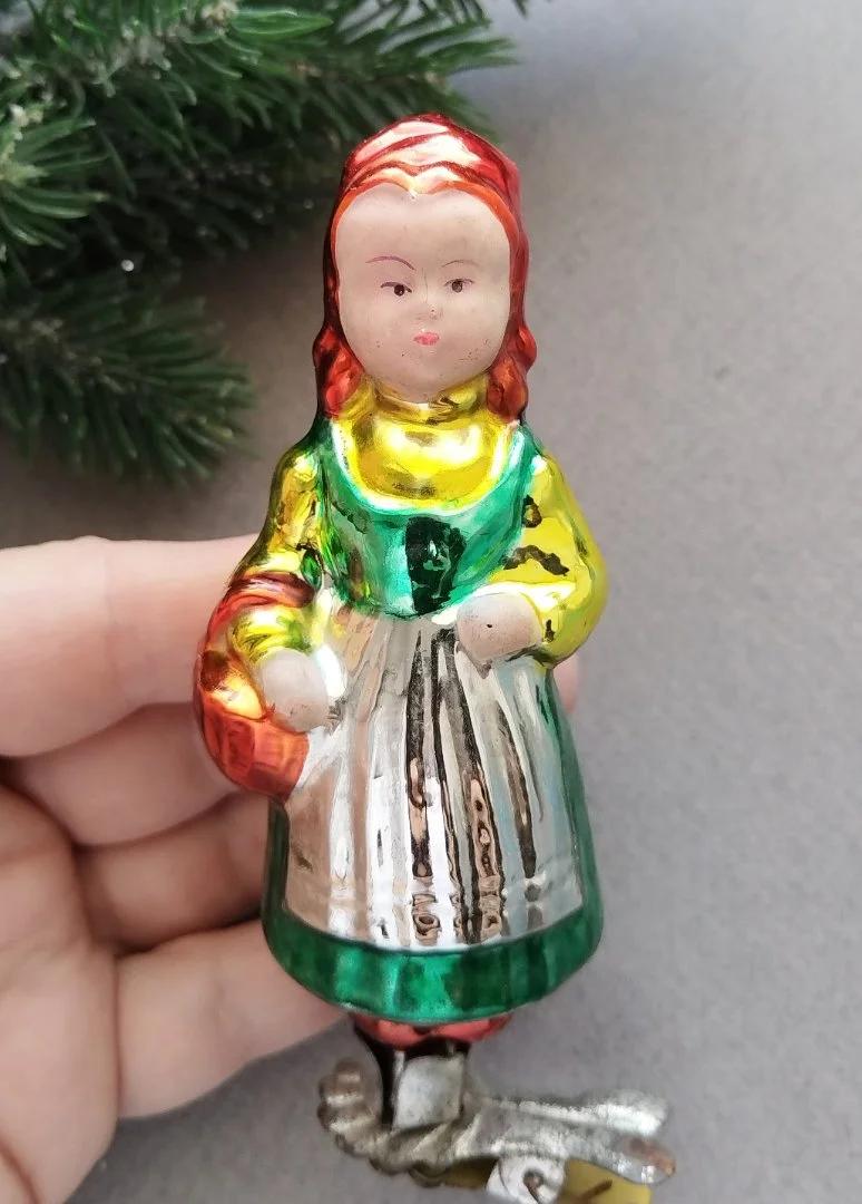 Елочная игрушка СССР Красная шапочка