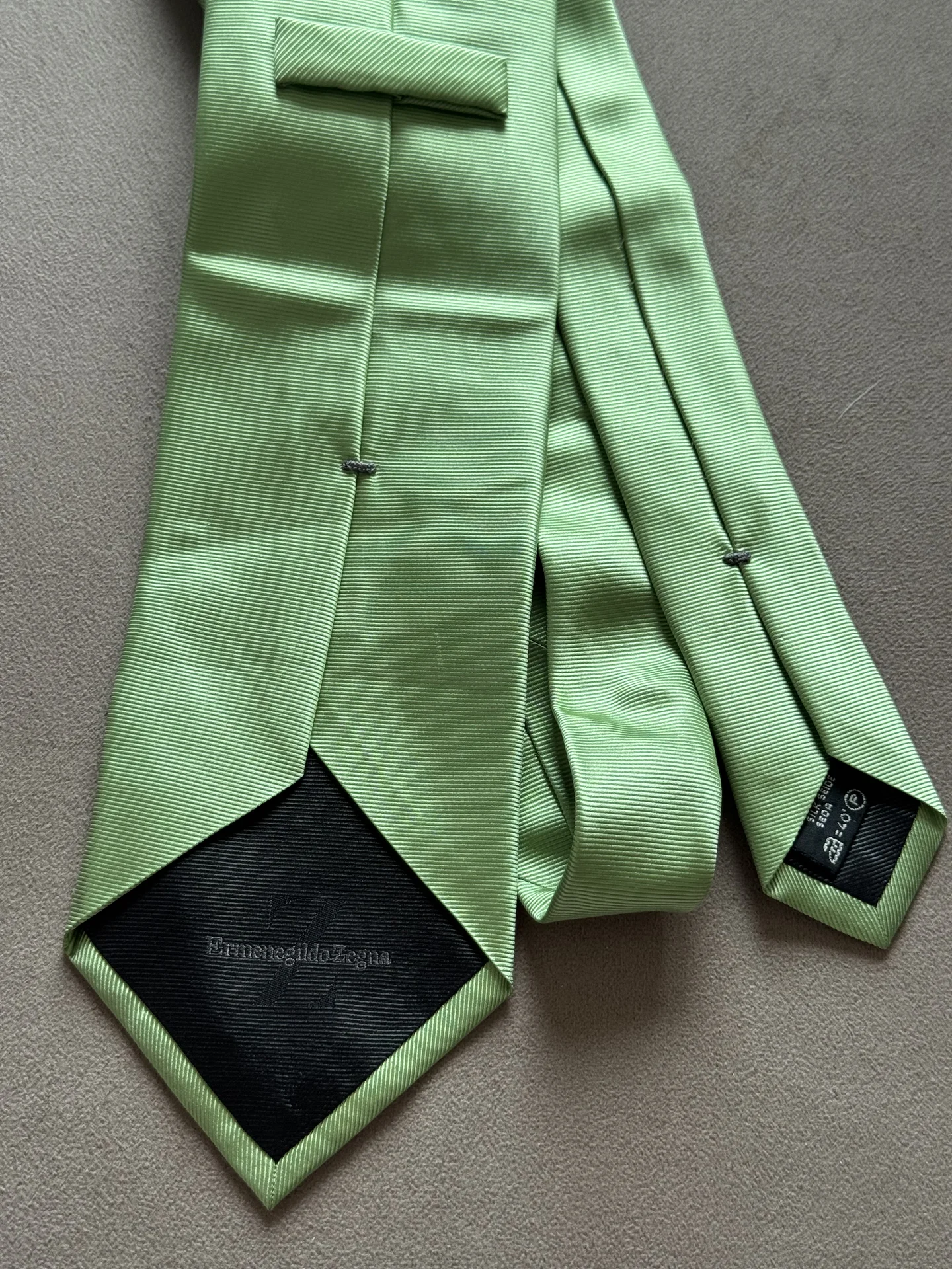 Галстук шелковый Ermenegildo Zegna 100% шелк - миниатюра 3