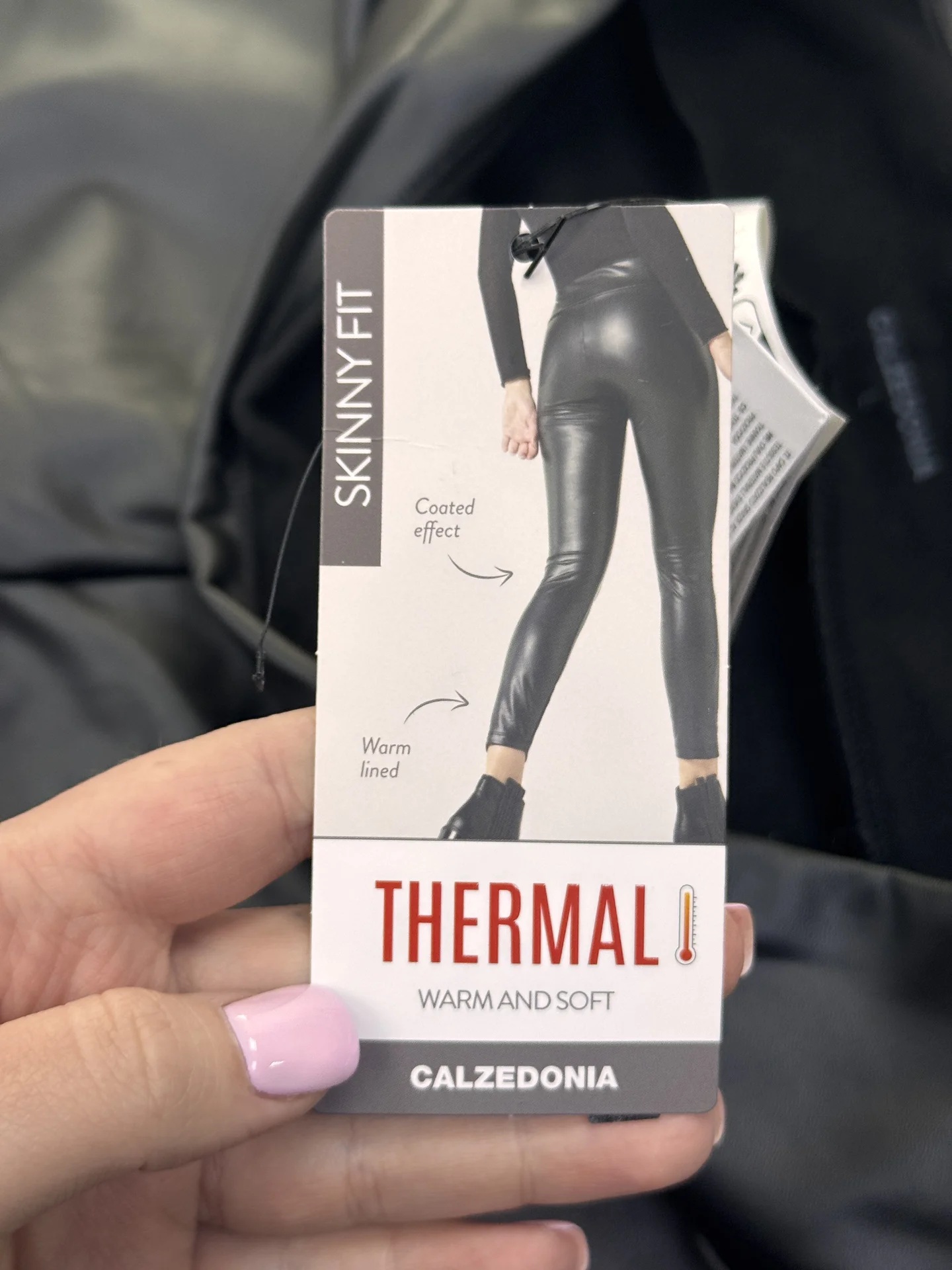 Термобрюки леггинсы Calzedonia экокожа - миниатюра 3
