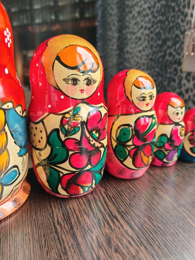 Матрёшка Семёновская роспись 7 штук СССР - миниатюра 3