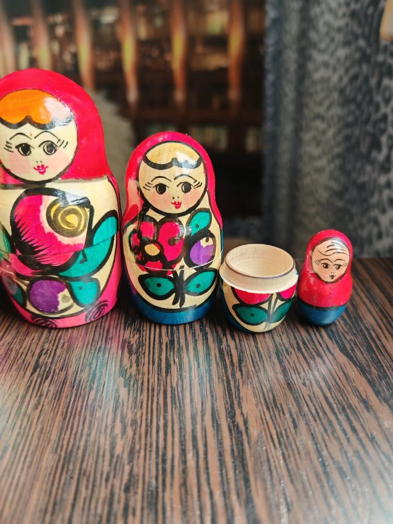 Матрёшка Семёновская роспись 7 штук СССР - миниатюра 5