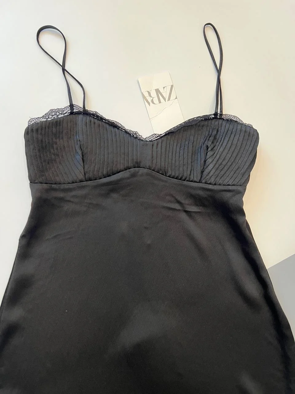 Вечерние Черное платье от Zara в бельевом стиле. - миниатюра 12