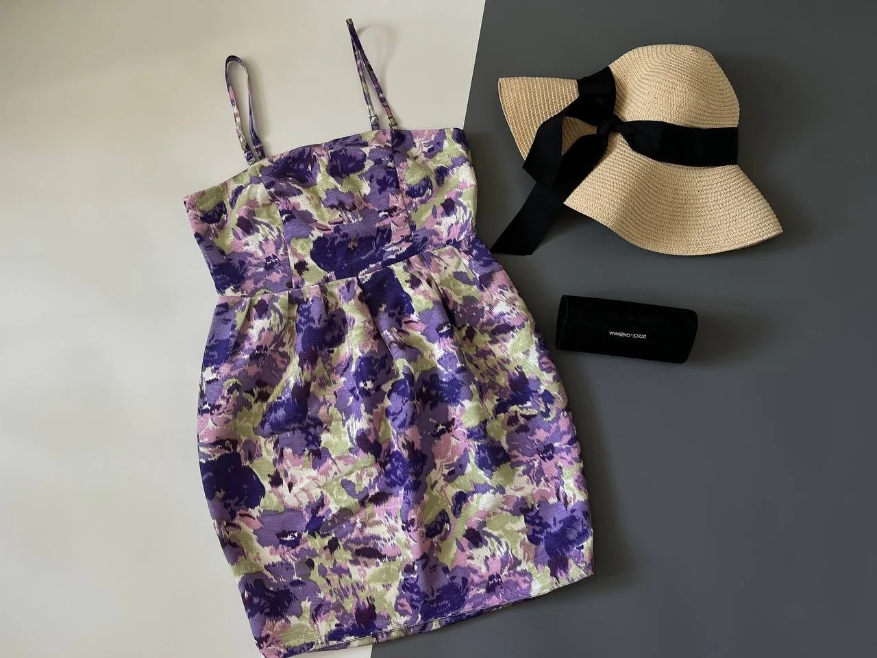 Платье сарафан фиолетовое VERA MODA в цветы М - миниатюра 3