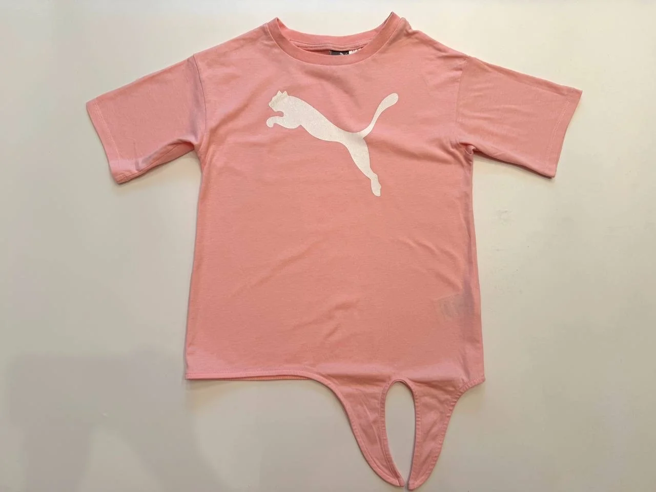 футболка детская для девочек Puma розового цвета - миниатюра 5