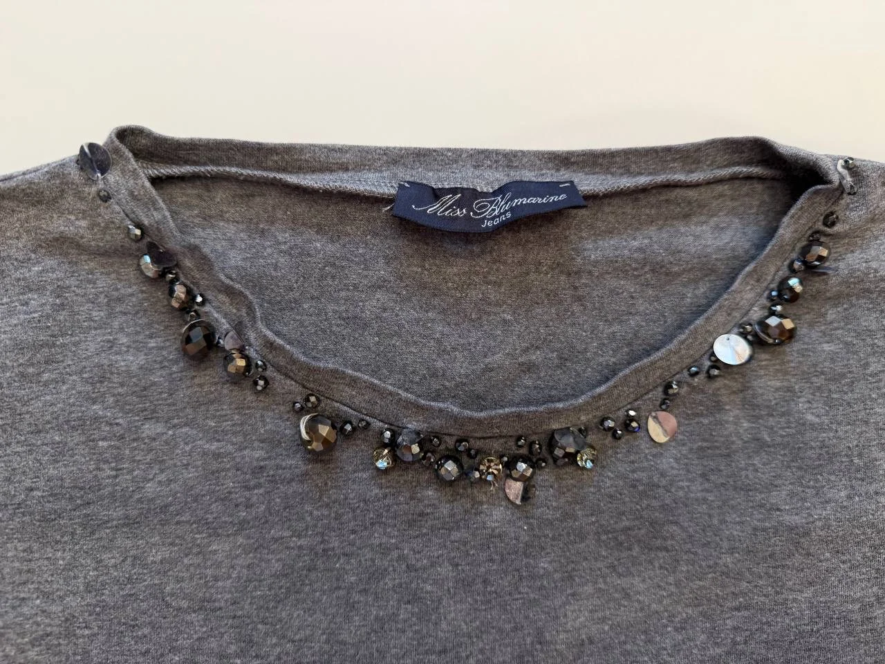 Кофта Miss Blumarine Jeans серого цвета, Для дево - миниатюра 9