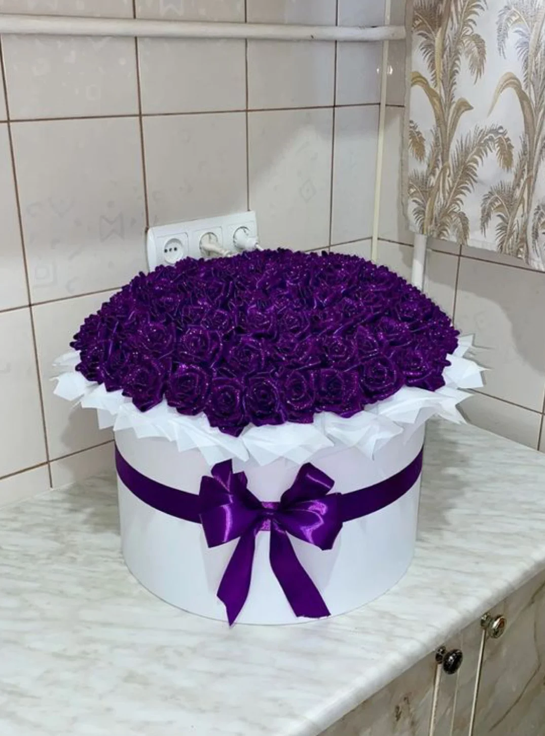 Букет из атласный лент - изображение 1