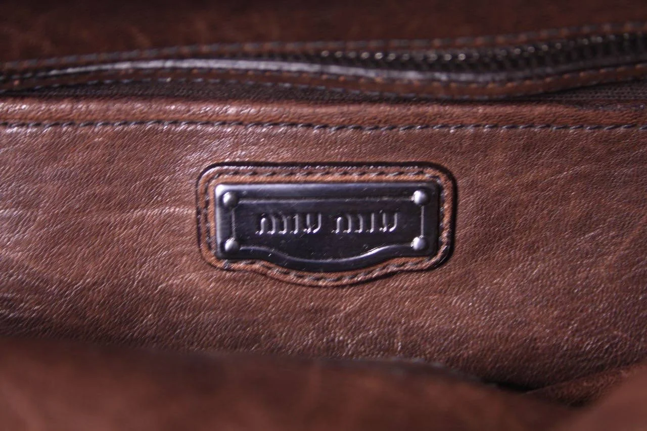 Сумка Miu Miu Leather Tote оригинал - миниатюра 7