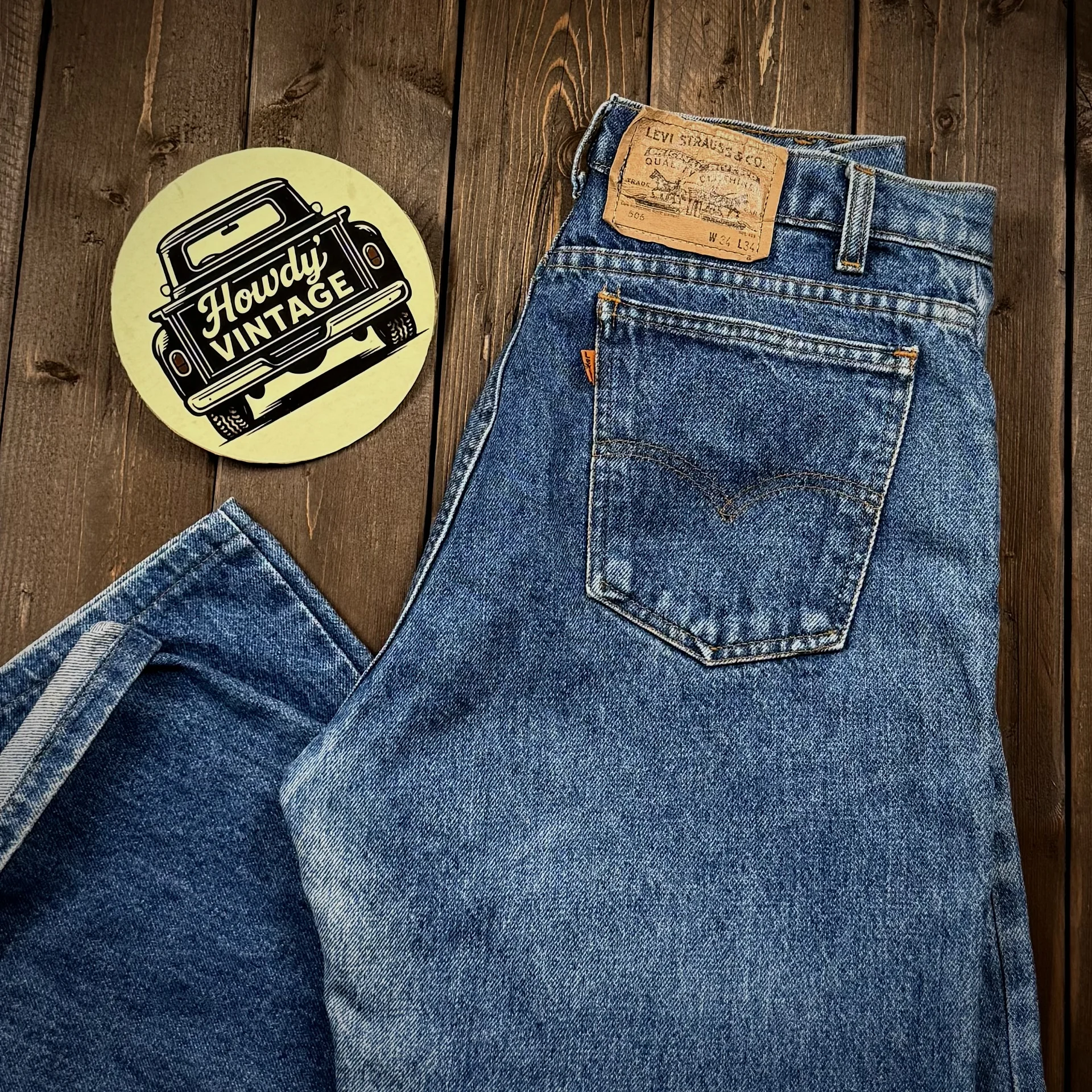 Джинсы Levis 506 Orange tab 34:34 - миниатюра 2