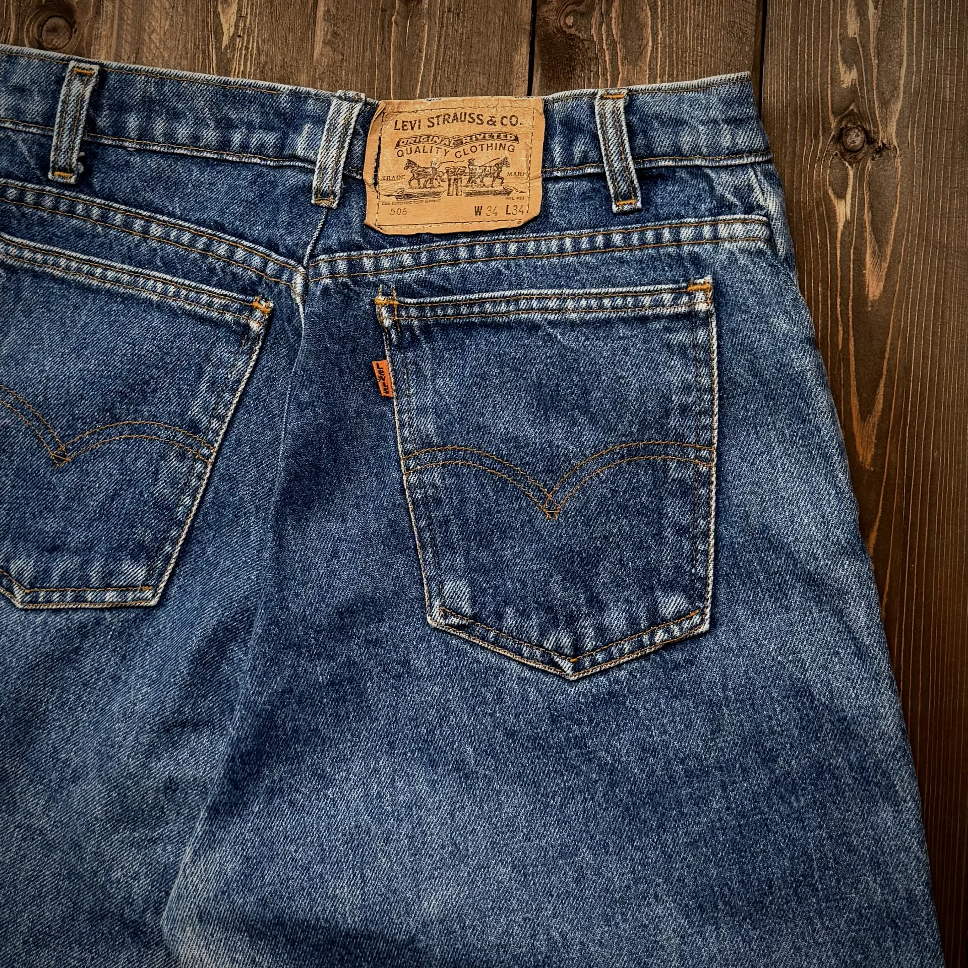 Джинсы Levis 506 Orange tab 34:34 - миниатюра 4