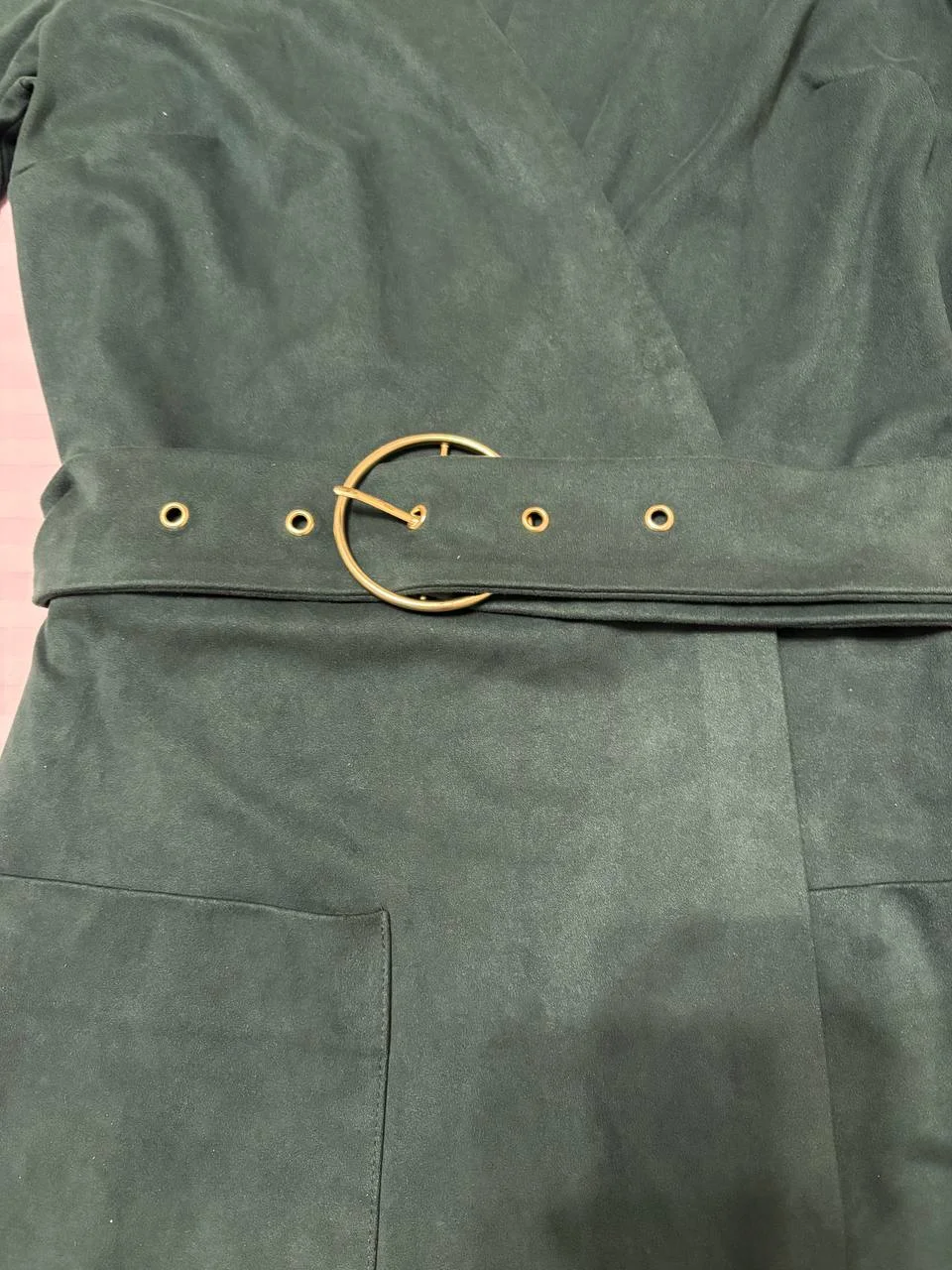 Комбинезон замшевый Zara S изумрудный - миниатюра 8