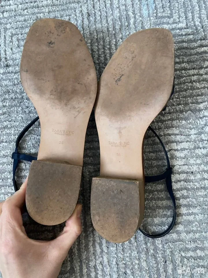 Босоножки атласные с камнями Zara 38размер - миниатюра 4