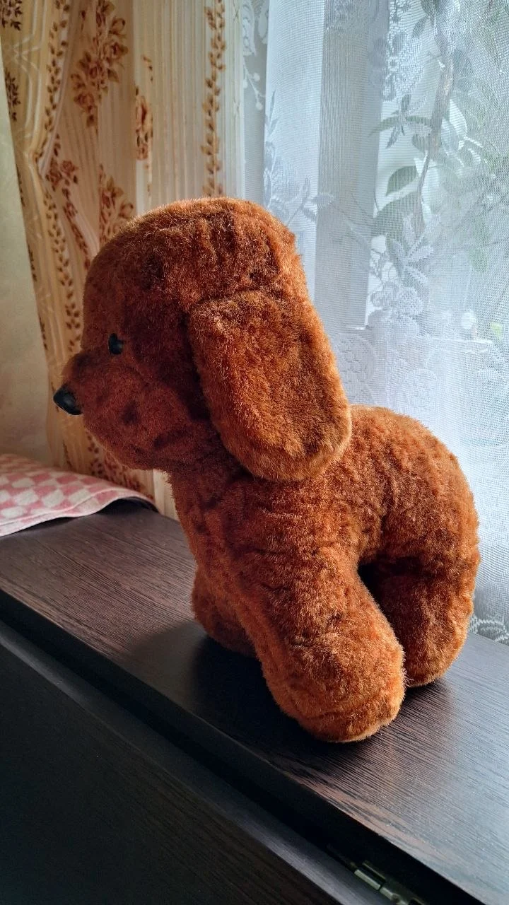 Мягкая винтажная игрушка собака СССР - миниатюра 2