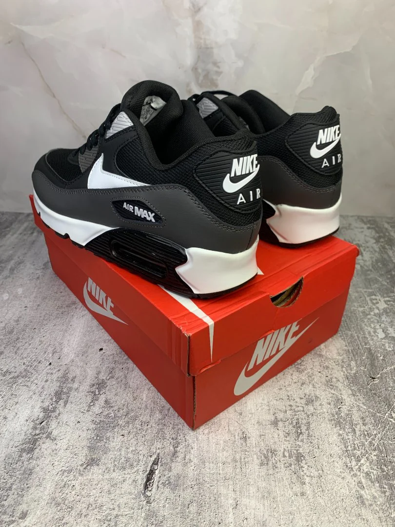 Кроссовки мужские Nike Air Max 90 black/white - миниатюра 3