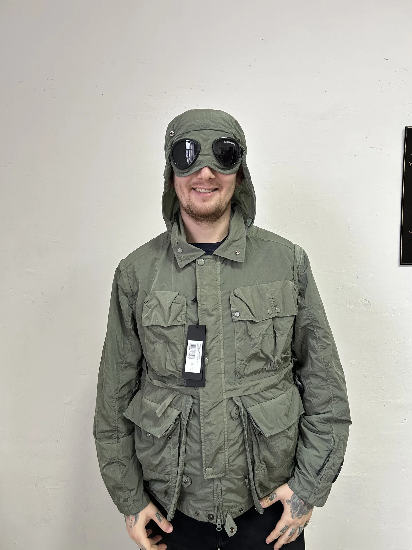 C.P. company chrome-R goggle utility jacket - миниатюра 3