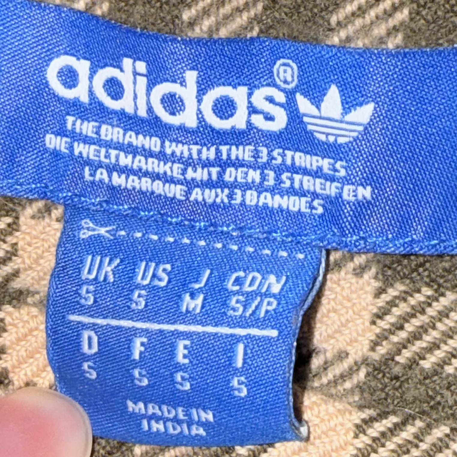 Рубашка мужская в клетку Adidas Originals / 44 (S) - миниатюра 3