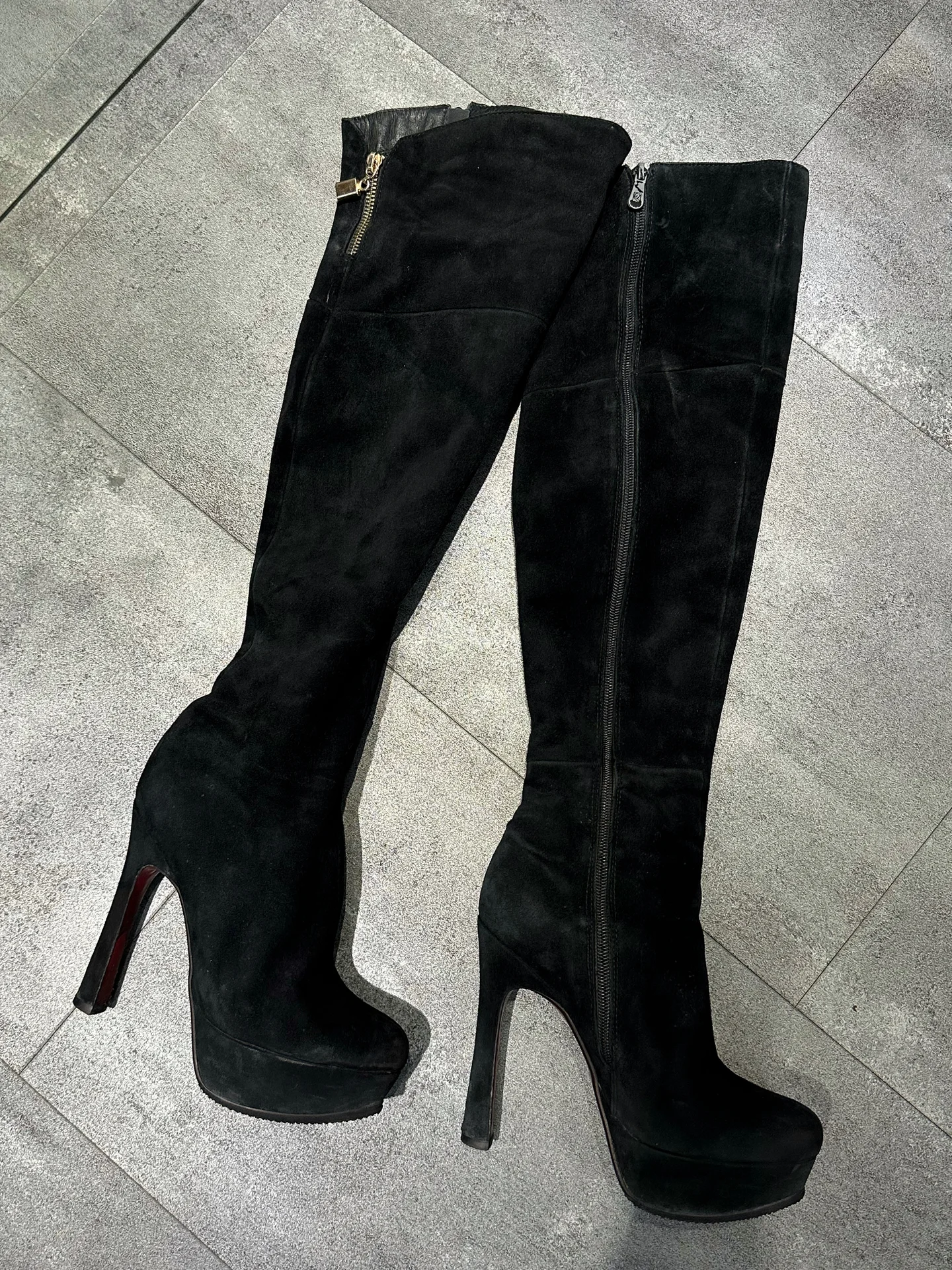 Ботфорты демисезон натуральная замша 38 - миниатюра 5