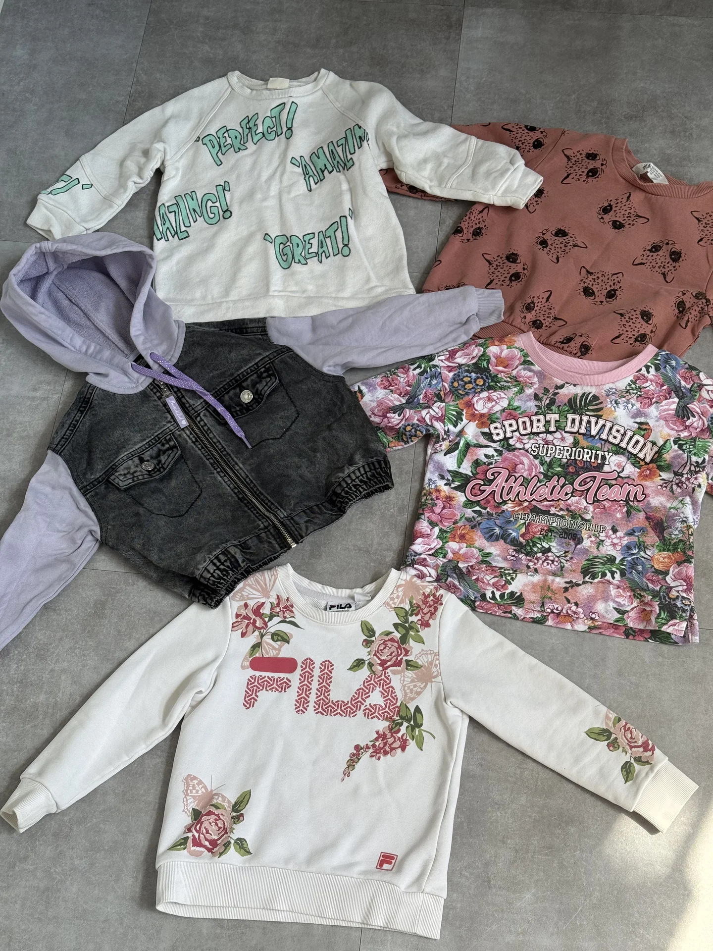 Свитшоты и джинсовка 104 zara fila h&m - изображение 1