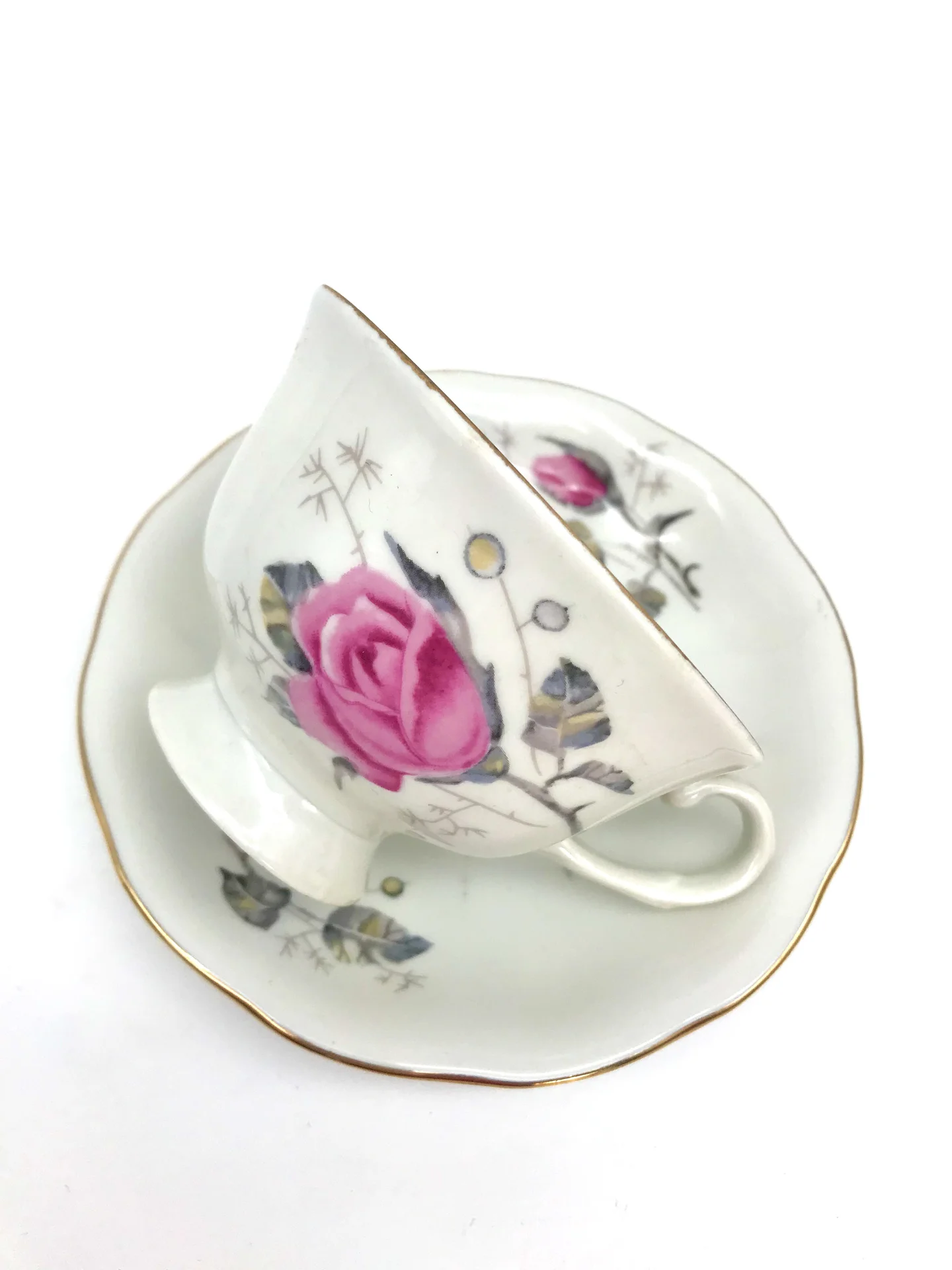 Чайная пара Роза Катарина , Польша СССР, 1970гг - миниатюра 3
