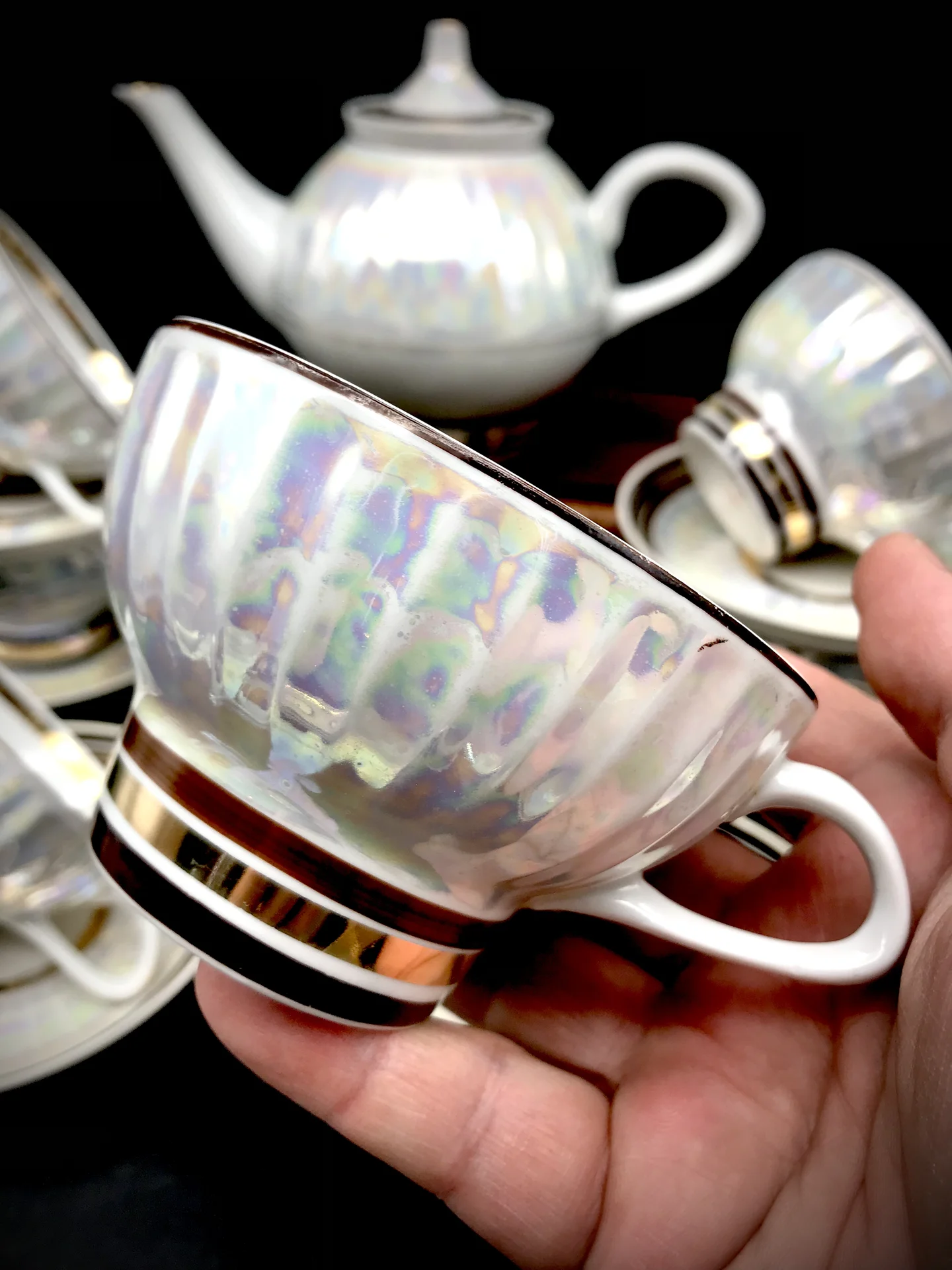 Чайный сервиз СССР , Минский фарфоровый завод 1970 - миниатюра 4
