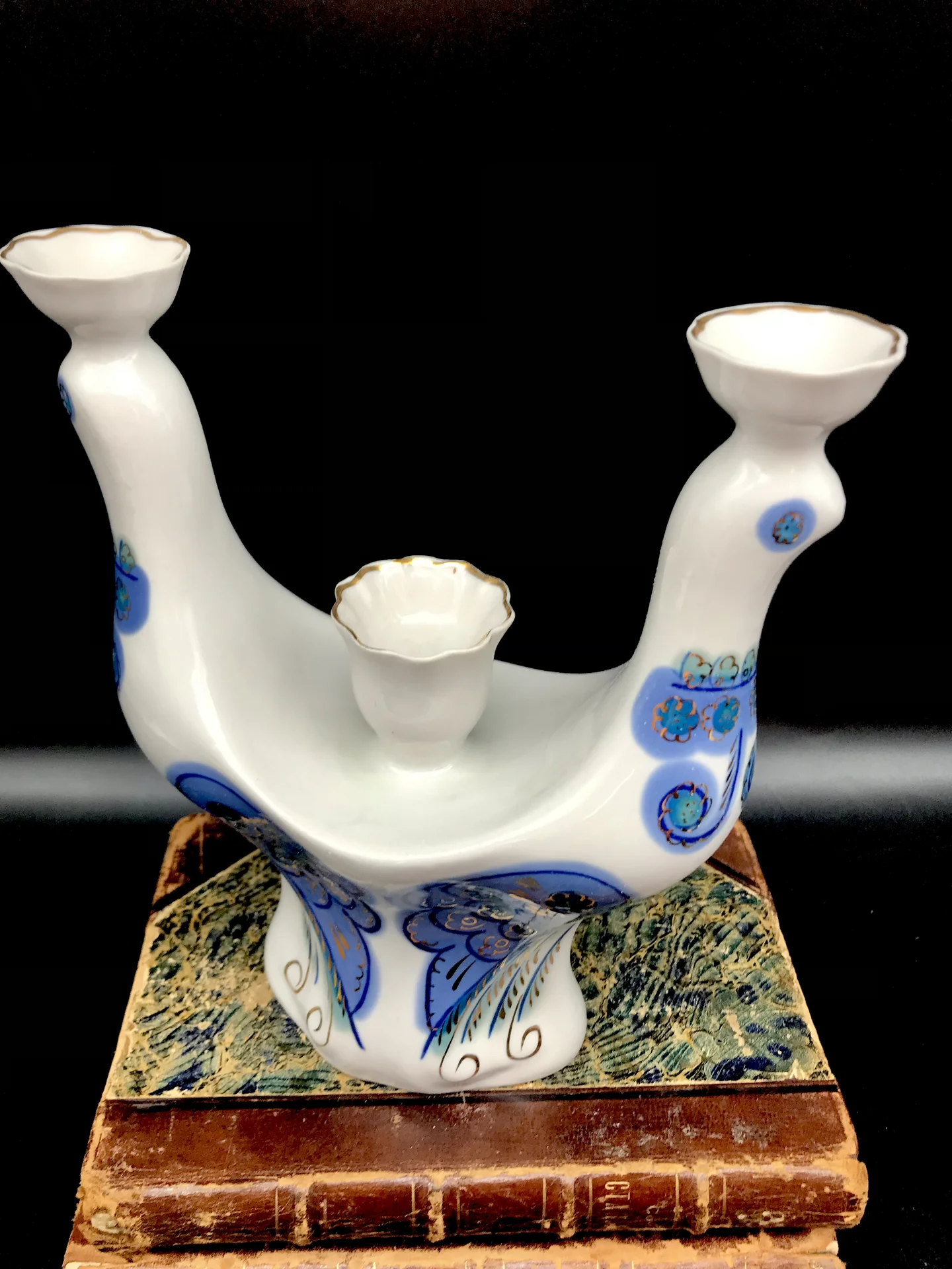 Подсвечник фарфоровый Птицы , Полонский ЗХК , ссср - миниатюра 4