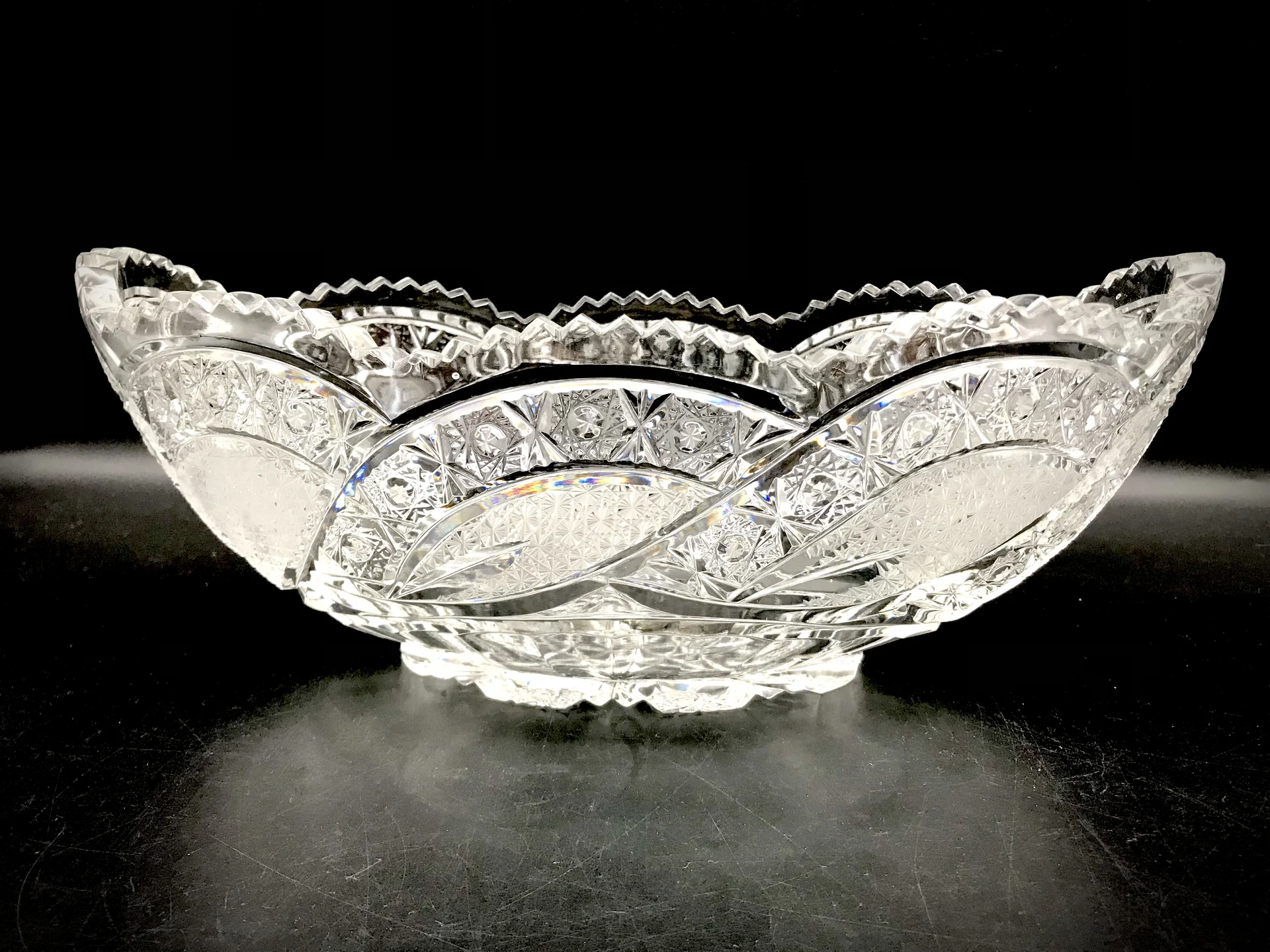 Ваза хрустальная Салют , завод Красный гигант ссср - миниатюра 2